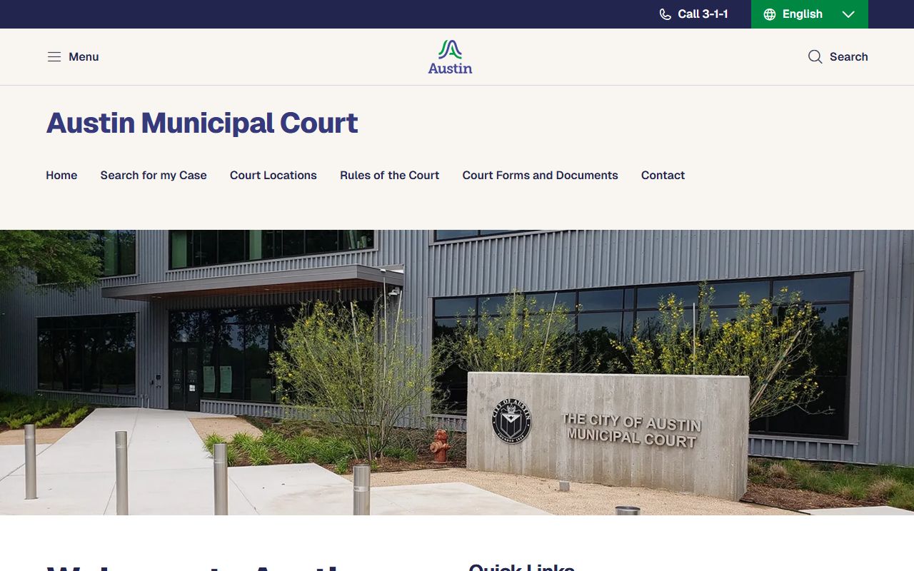 Austin court records portal screenshot