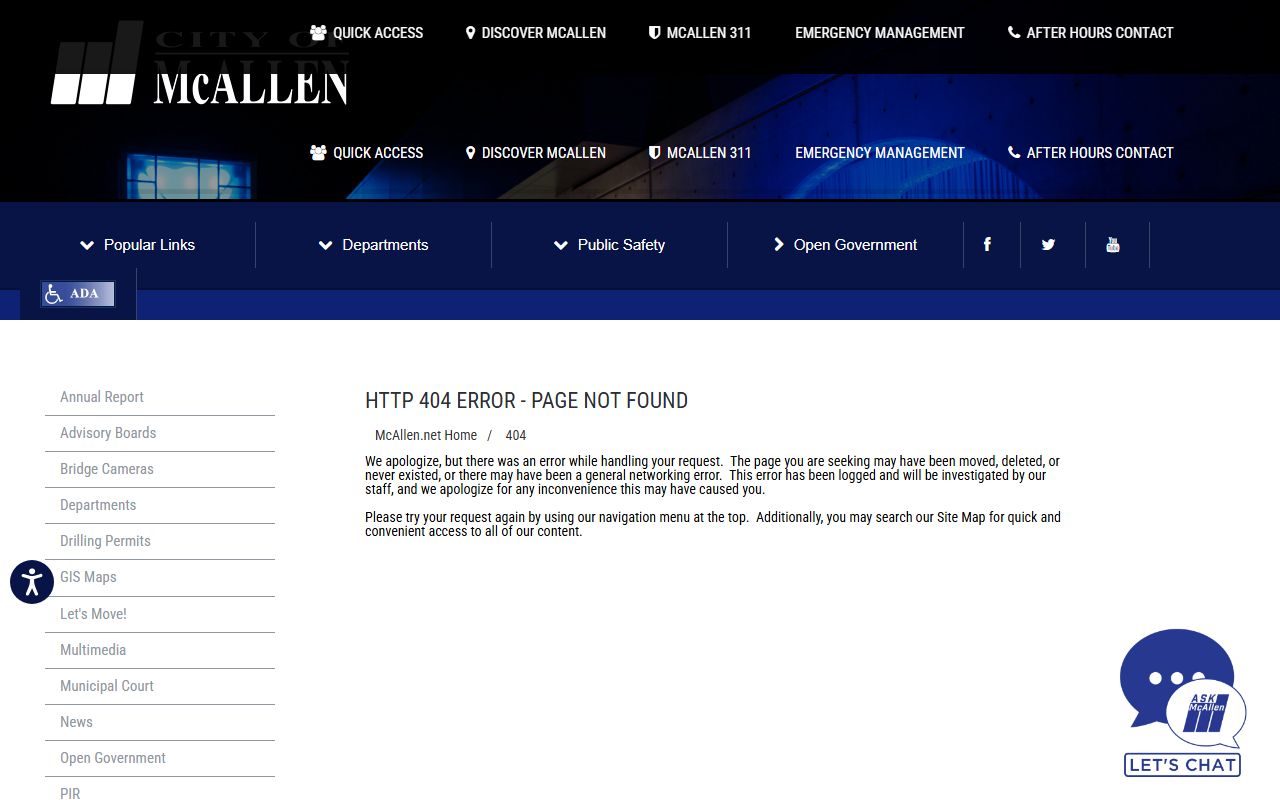 McAllen court records portal screenshot