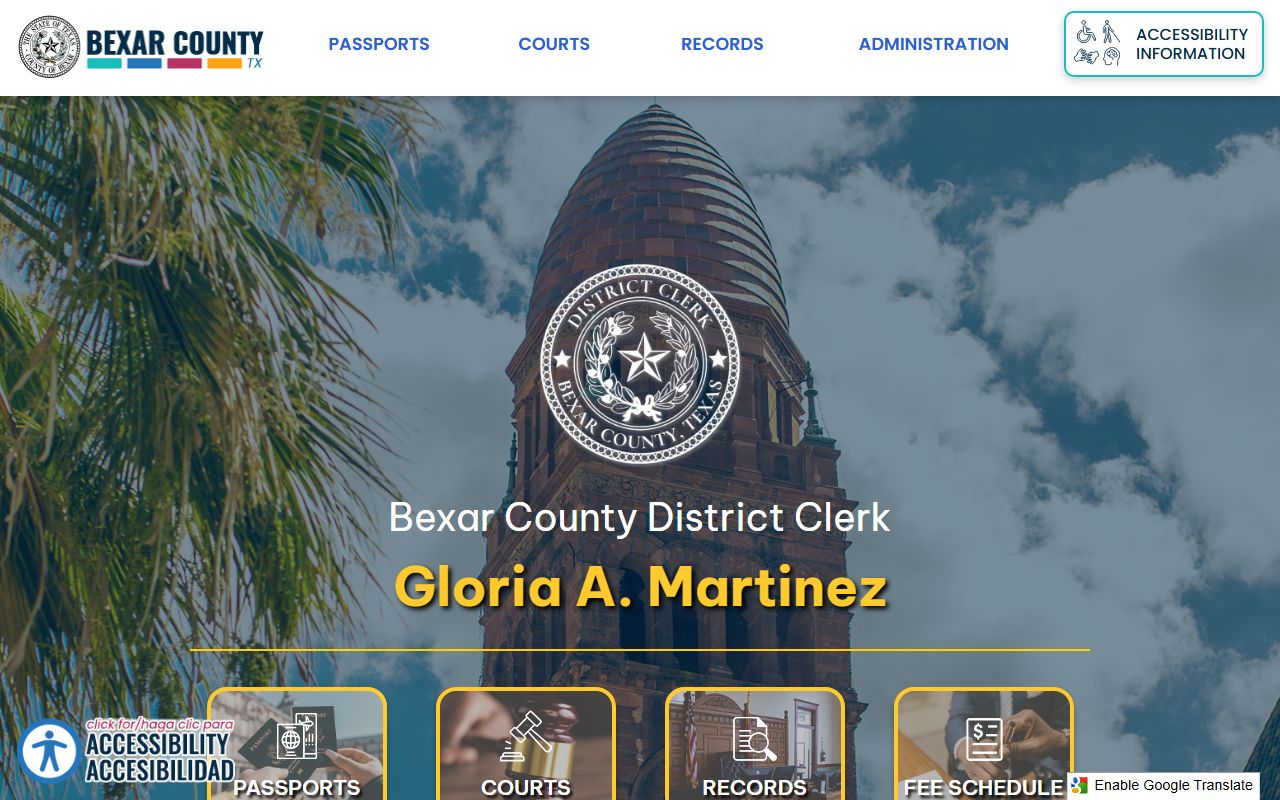 San Antonio court records portal screenshot